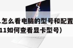 win11怎么看电脑的型号和配置（windows11如何查看显卡型号）