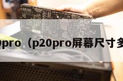 p20pro（p20pro屏幕尺寸多大）