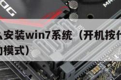 u盘怎么安装win7系统（开机按什么进入u盘启动模式）