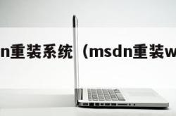 msdn重装系统（msdn重装win10）