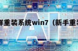 电脑怎样重装系统win7（新手重装系统win7）