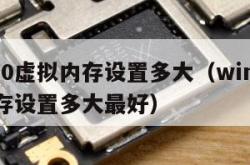 win10虚拟内存设置多大（win10虚拟内存设置多大最好）