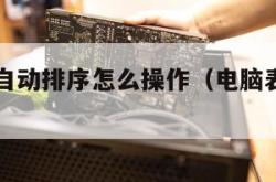 电脑表格自动排序怎么操作（电脑表格怎么自动排号）