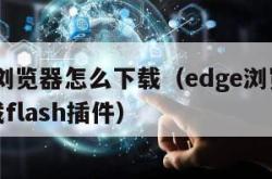 edge浏览器怎么下载（edge浏览器怎么下载flash插件）